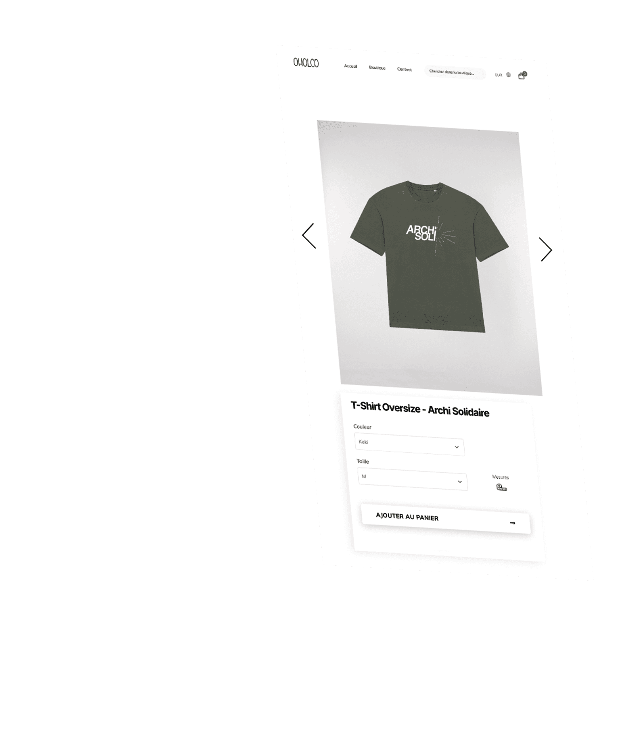 Boutique en ligne Oholoo : catalogue